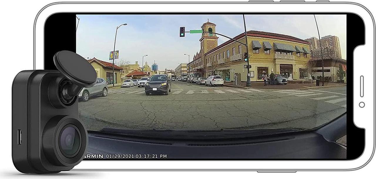 Garmin Dash Cam Mini 2, Tiny Size, 1080p and 140-degree FOV, Monitor Your Vehicle While Away w/ New Connected Features, Voice Control