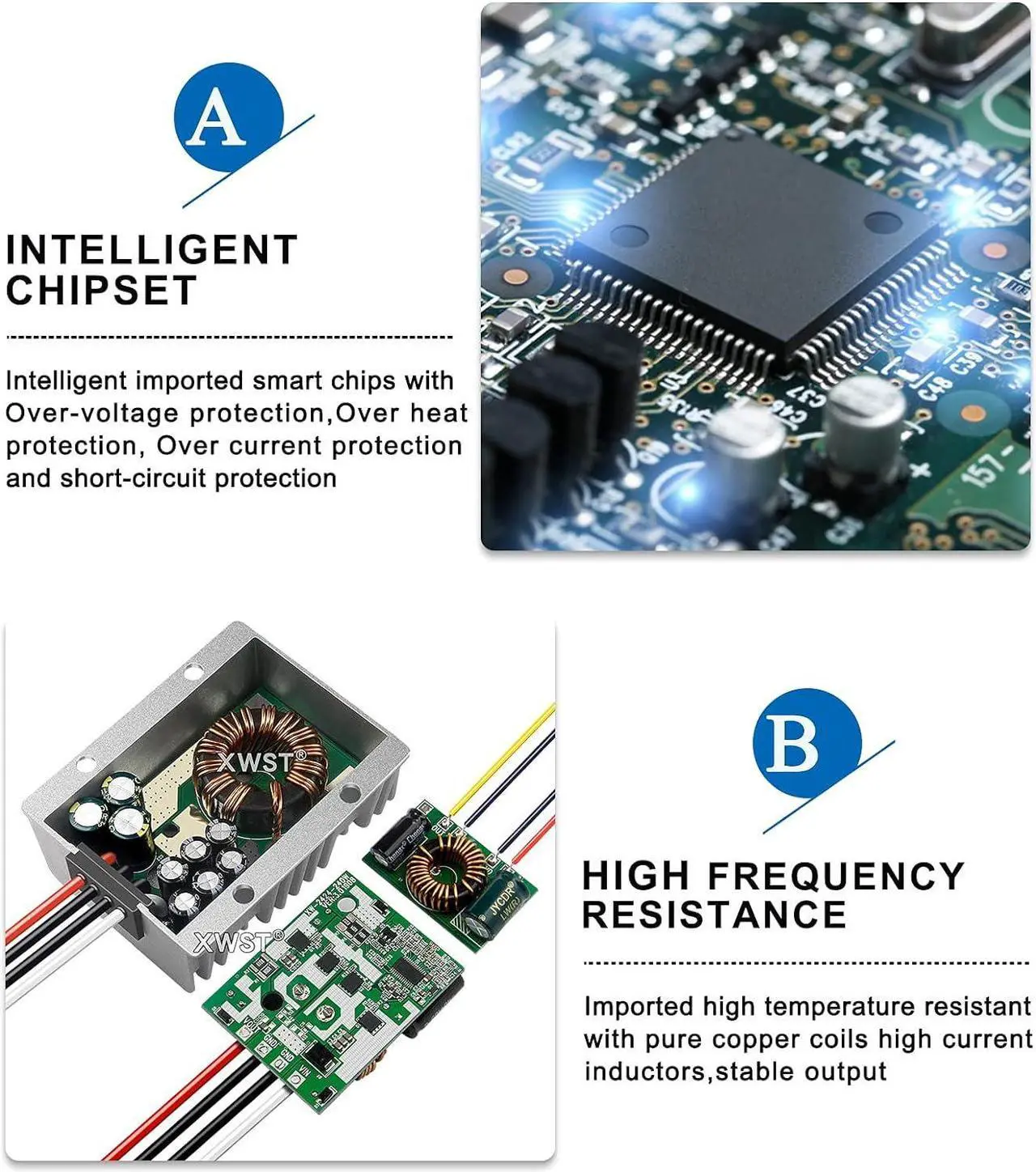 Alt view image 6 of 7 - DC DC 12V to 19V 28A Step-up Module,Boost Converter 9V-13V to 19V Voltage Regulator,Waterproof Power Adapt 532W 19V Volt Transformer Module (12V to 19V 28A)