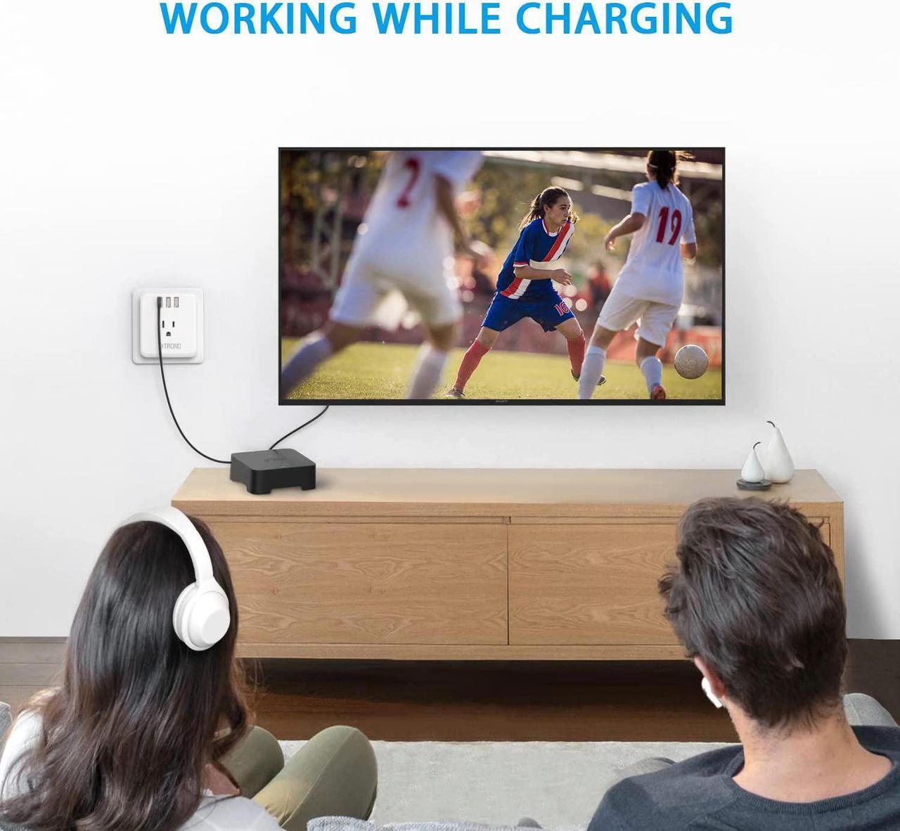 Alt view image 6 of 6 - TROND TV Bluetooth V5.0 Transmitter and Receiver - Digital Optical TOSLINK and 3.5mm Wireless Audio Adapter (AptX Low Latency for Both TX and RX, Pair with 2 Devices Simultaneously)