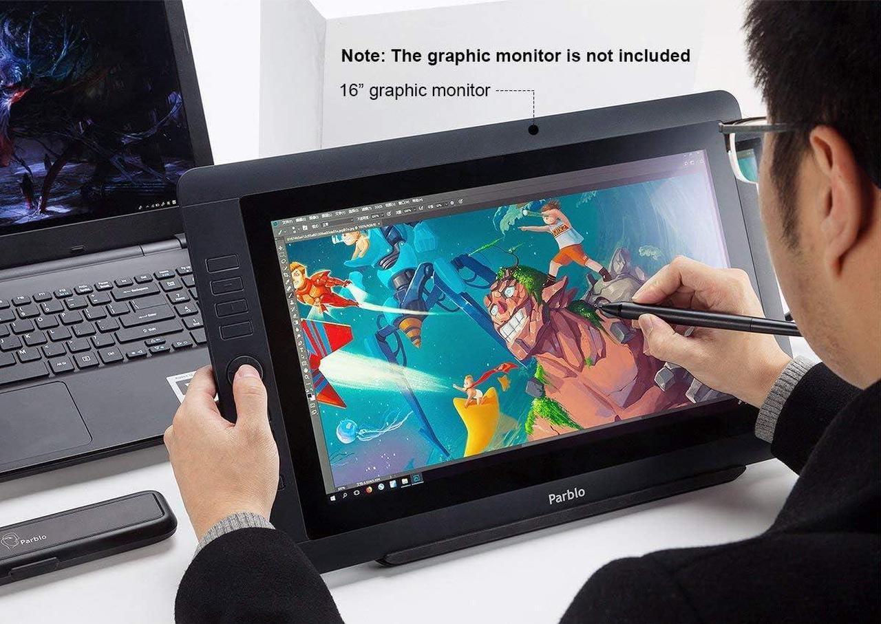 Alt view image 2 of 7 - PR 100 Drawing Tablet Stand Stable Adjustable for 10 to 16 Inches Digital Graphics Drawing Monitors Art Tablets Laptops Compatible with Laptop iPad Pro MacBook Wacom Cintiq 16