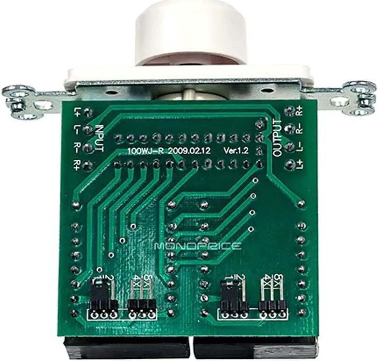 Alt view image 3 of 4 - Monoprice Speaker Volume Controller - Rotary Type, 100 Watts Per Channel, 4-16 Ohms, Single Gang, White