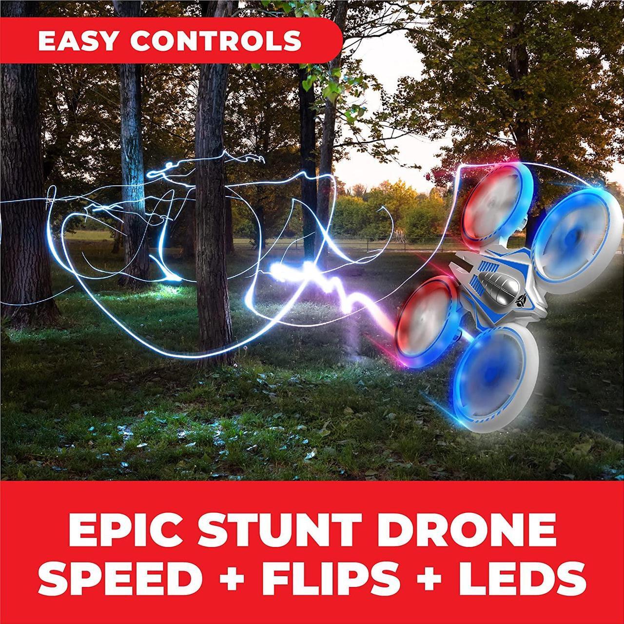 Alt view image 2 of 6 - Force1 UFO 4000 Mini Drone for Kids - LED Remote Control Drone, Small RC Quadcopter for Beginners, 2.4GHz Remote Control, 360 Flips, 2 Speed UFO Drone, 2 RC Drone Toy Batteries, Flying Drones for Kids