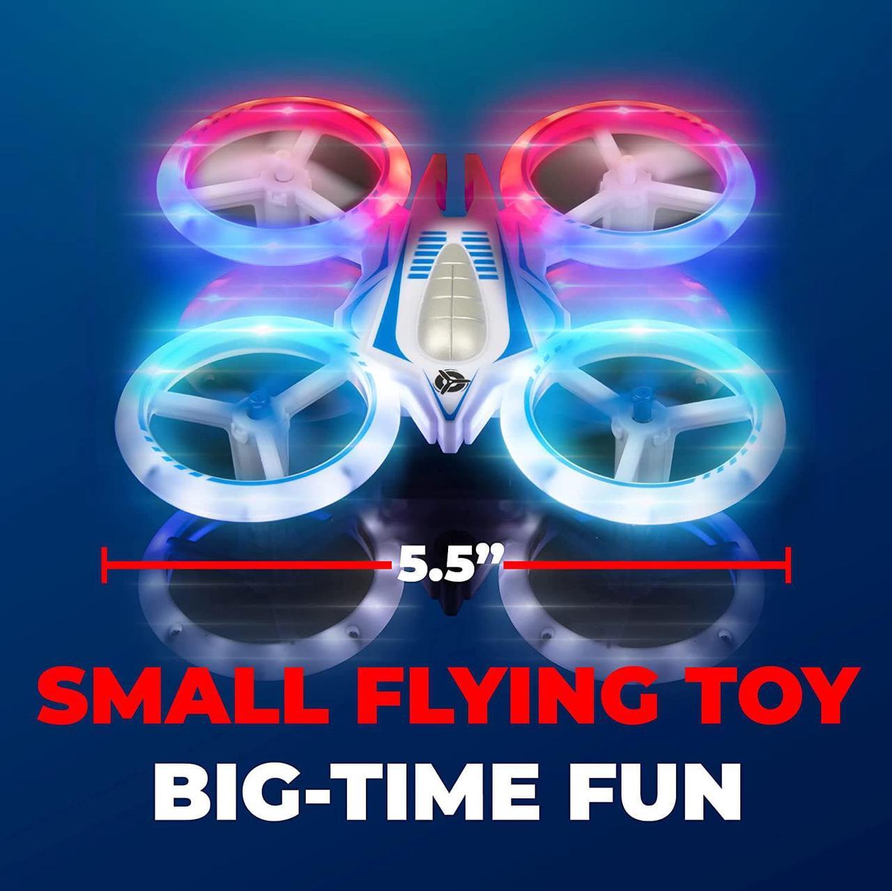 Alt view image 6 of 6 - Force1 UFO 4000 Mini Drone for Kids - LED Remote Control Drone, Small RC Quadcopter for Beginners, 2.4GHz Remote Control, 360 Flips, 2 Speed UFO Drone, 2 RC Drone Toy Batteries, Flying Drones for Kids