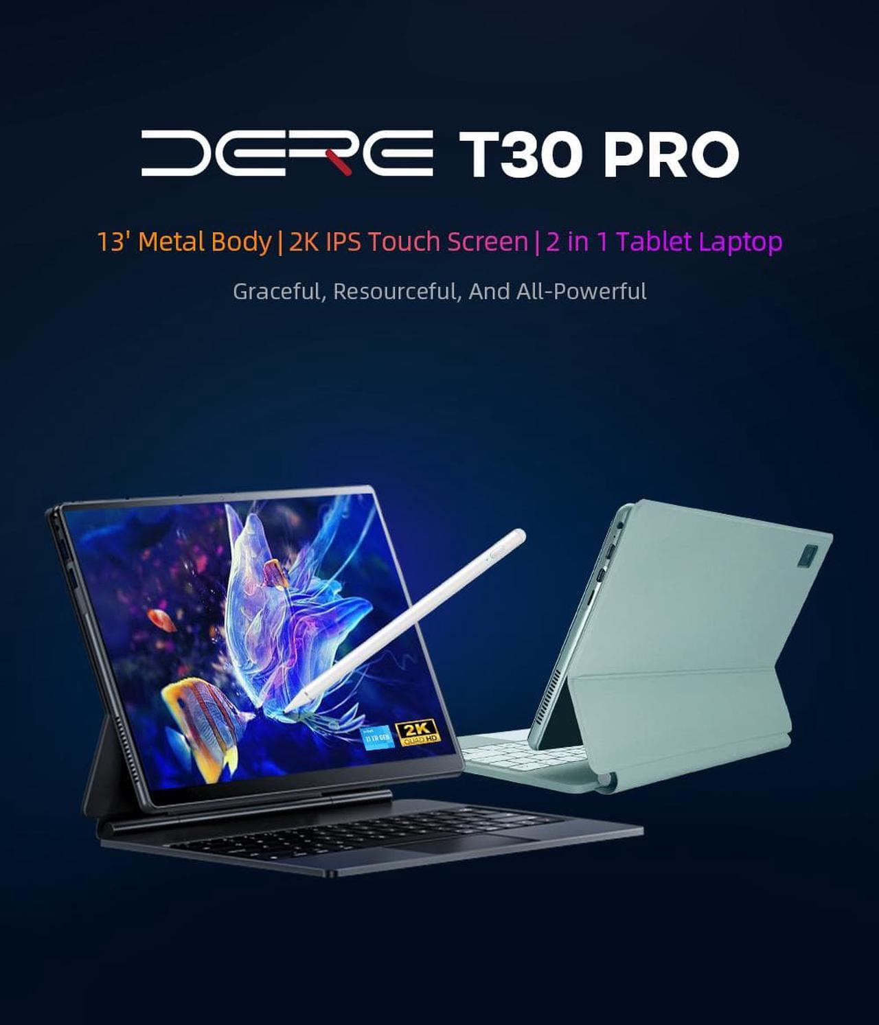 Main image of DERE Laptops T30 Pro ,13-inch 2K IPS Touch Screen,16GB RAM+ 1TB SSD,Office Learning Computer,Ultrabook Windows 11 Notebook