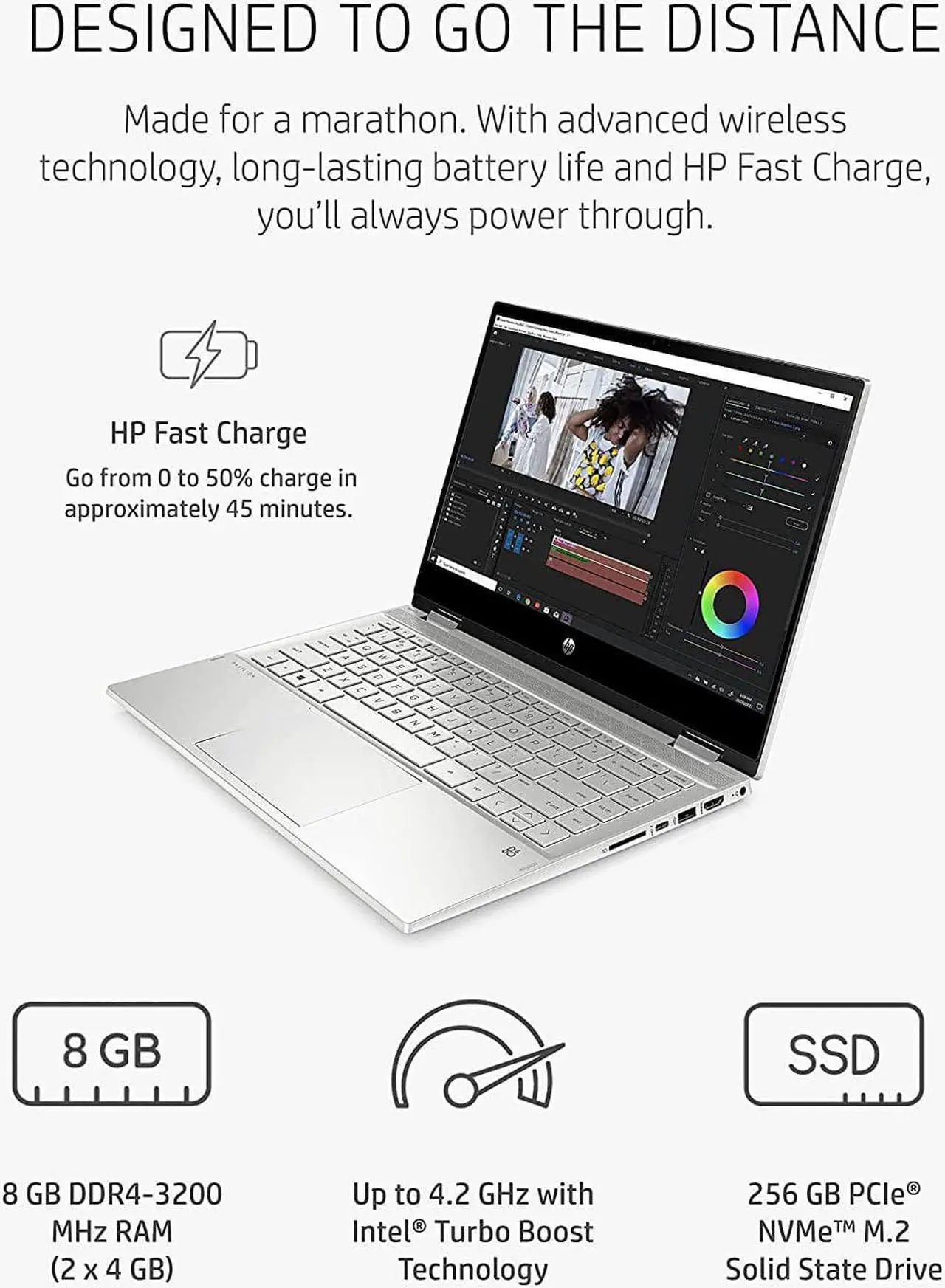 Alt view image 7 of 7 - HP Pavilion x360 14 Touchscreen Laptop, 11th Gen Intel Core i5-1135G7 4-Cores Processor, Intel Iris Xe Graphics, 8GB DDR4  1TB PCIe SSD,14" diagonal, FHD (1920 x 1080) Display, Windows 10 Pro