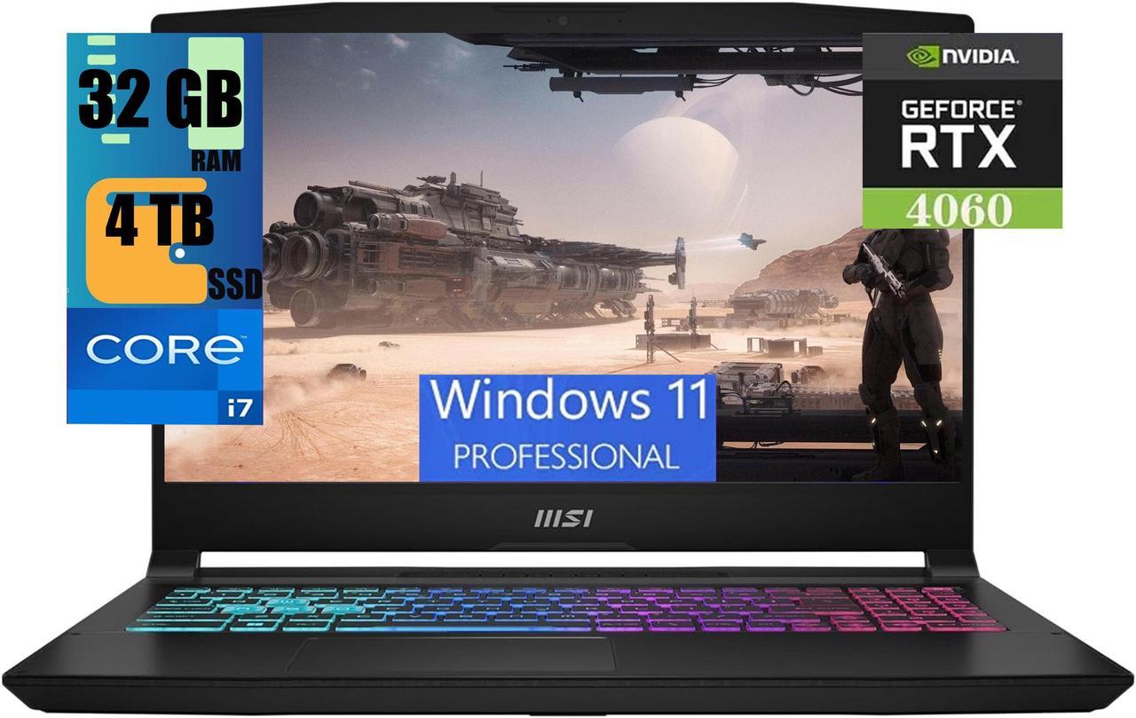 MSI Katana 15 Laptop, 15.6" FHD 144Hz Display, Intel Core i7-13620H 10 Cores Processor, NVIDIA GeForce RTX 4060 8 GB GDDR6, 32GB DDR5  4TB  PCIe SSD, Cooler Boost 5, Windows 11 Pro