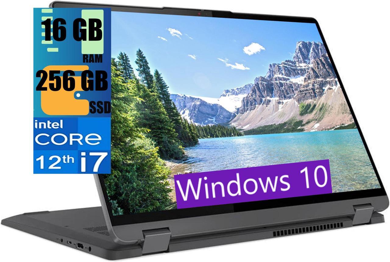 Lenovo IdeaPad Flex 5 2-in-1 16 Laptop, 16" 2.5K WQXGA Touchscreen, Intel Core i7-1255U 10 cores Processor, Intel Iris Xe Graphics, 16GB  DDR4  256GB  PCIe SSD, Wi-Fi 6, Windows 10