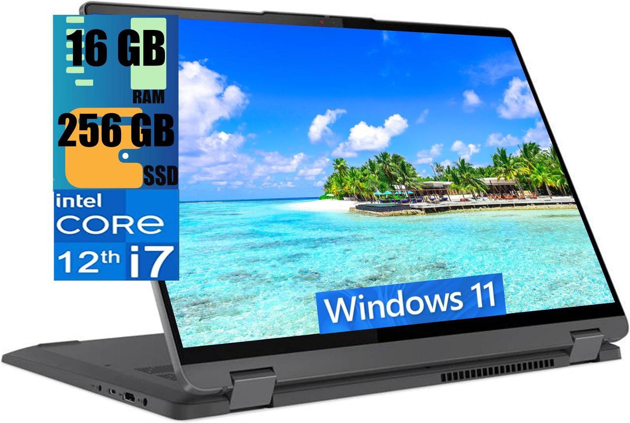 Lenovo IdeaPad Flex 5 2-in-1 16 Laptop, 16" 2.5K WQXGA Touchscreen, Intel Core i7-1255U 10 cores Processor, Intel Iris Xe Graphics, 16GB  DDR4  256GB  PCIe SSD, Wi-Fi 6, Windows 11 Home