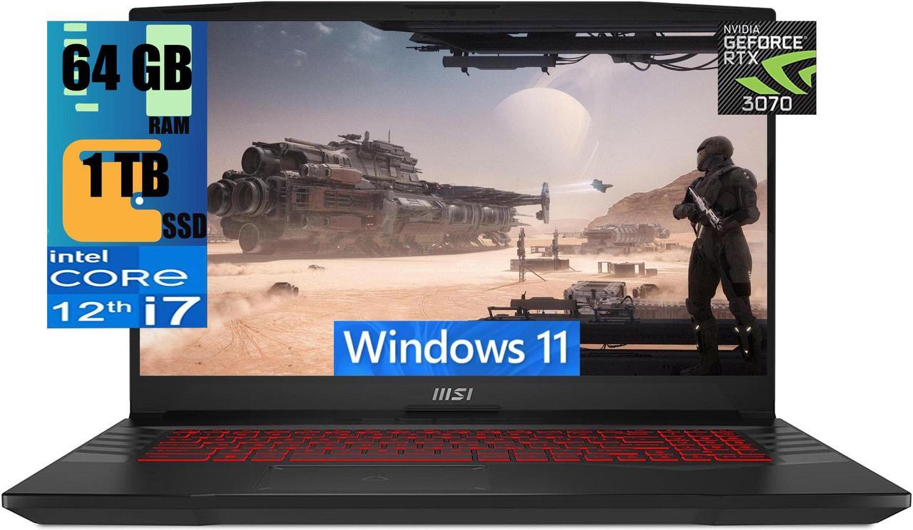 MSI Pulse GL76 17 Gaming Laptop, 17.3" Full HD 360Hz Display, Intel Core i7-12700H 14 Core Processor, NVIDIA GeForce RTX 3070(8GB GDDR6), 64GB DDR4  1TB PCIe SSD, RGB Backlit KB,  Windows 11