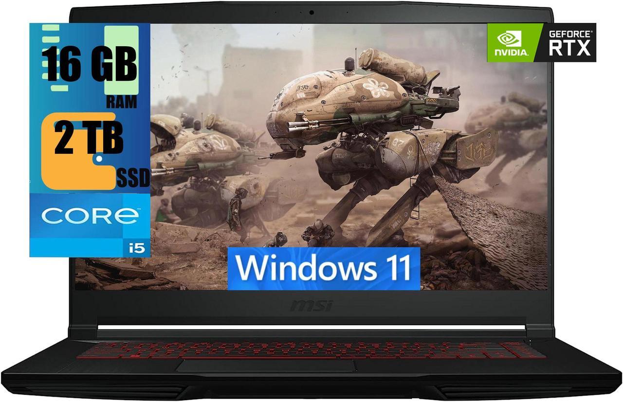 MSI Thin GF63 15 Gaming Laptop, 15.6" FHD 144Hz, Intel Core i5-12450H 10 cores Up to 4.7 GHz Processor, NVIDIA GeForce RTX 2050 4 GB, 16GB DDR4  2TB PCIe SSD, Cooler Boost 5, Windows 11