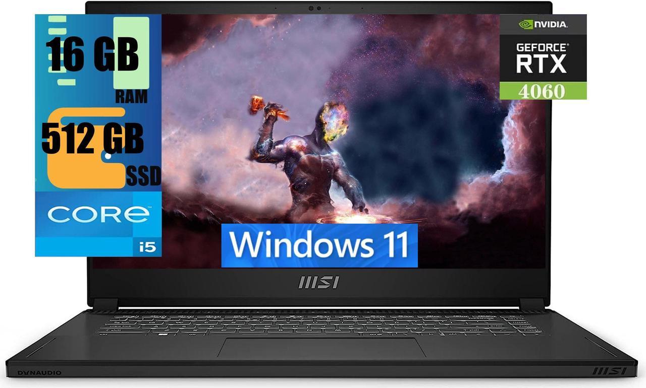 MSI Stealth 15 Gaming Laptop, 15.6" FHD 144Hz Display, Intel Core i5-13420H 8 Cores Processor, NVIDIA GeForce RTX 4060 8GB GDDR6, 16GB DDR5  512GB PCIe SSD, Cooler Boost Trinity+, Windows 11