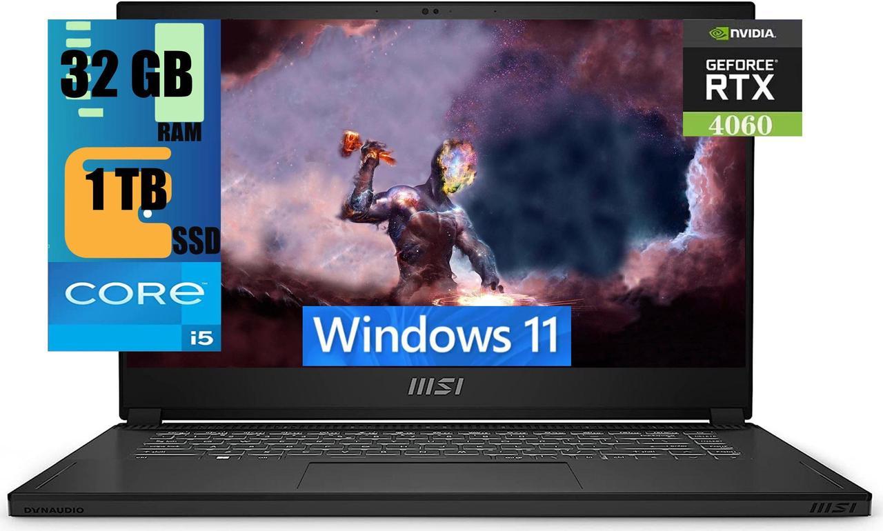 MSI Stealth 15 Gaming Laptop, 15.6" FHD 144Hz Display, Intel Core i5-13420H 8 Cores Processor, NVIDIA GeForce RTX 4060 8GB GDDR6, 32GB DDR5  1TB PCIe SSD, Cooler Boost Trinity+, Windows 11