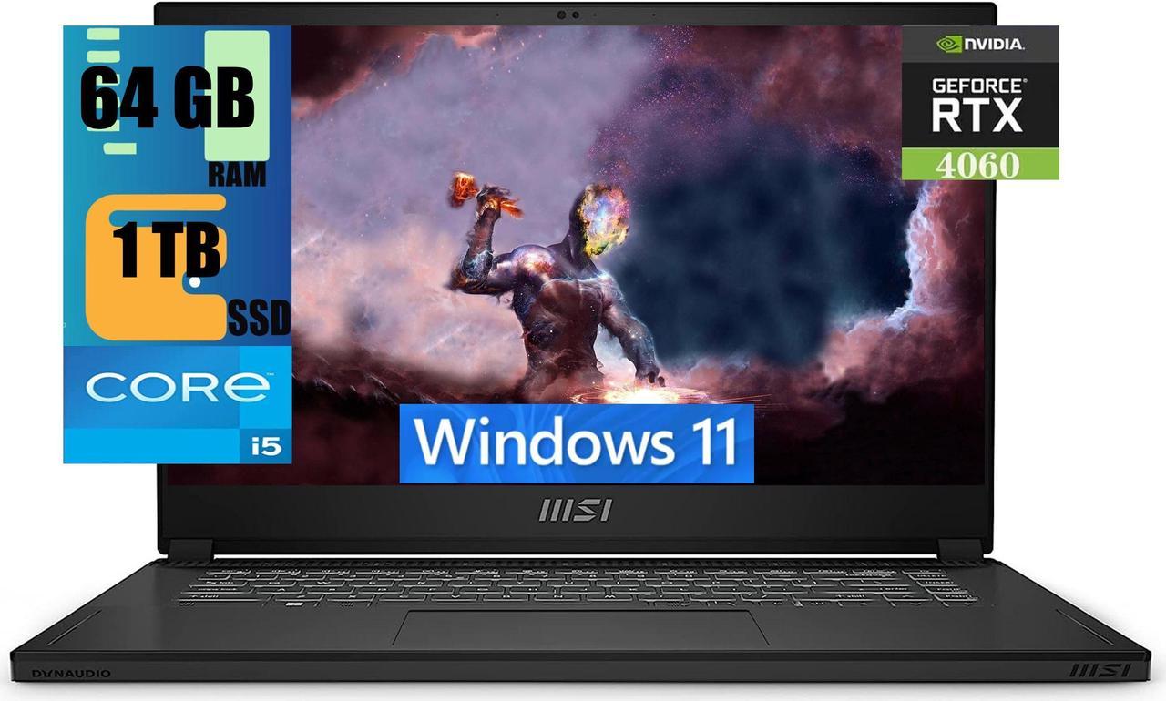 MSI Stealth 15 Gaming Laptop, 15.6" FHD 144Hz Display, Intel Core i5-13420H 8 Cores Processor, NVIDIA GeForce RTX 4060 8GB GDDR6, 64GB DDR5  1TB PCIe SSD, Cooler Boost Trinity+, Windows 11