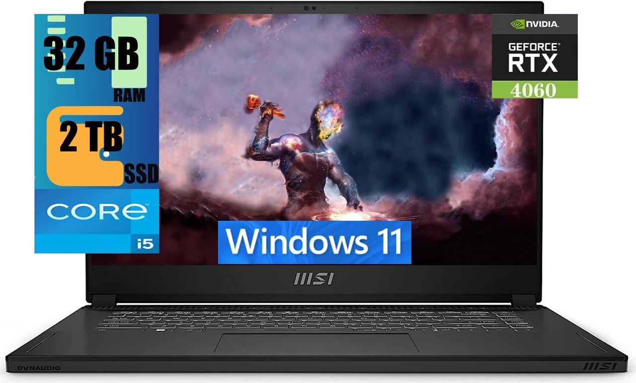 MSI Stealth 15 Gaming Laptop, 15.6" FHD 144Hz Display, Intel Core i5-13420H 8 Cores Processor, NVIDIA GeForce RTX 4060 8GB GDDR6, 32GB DDR5  2TB PCIe SSD, Cooler Boost Trinity+, Windows 11