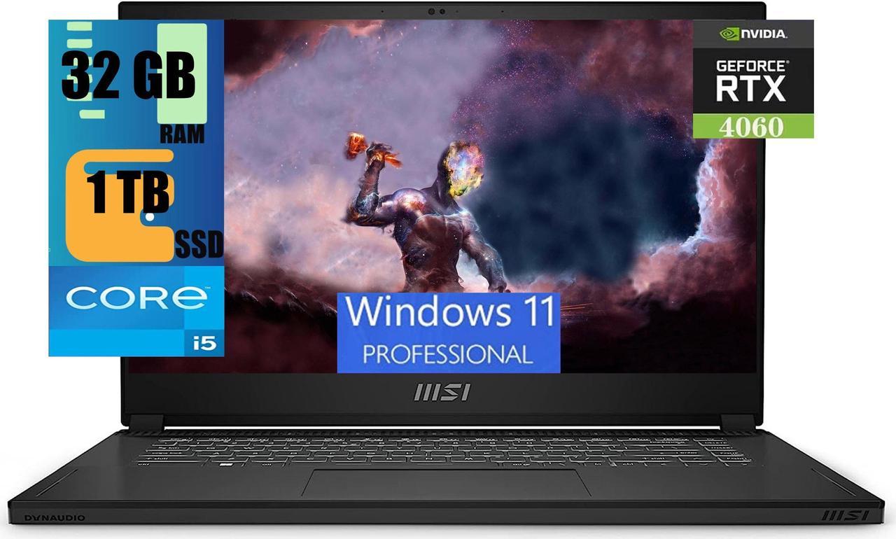 MSI Stealth 15 Gaming Laptop, 15.6" FHD 144Hz Display, Intel Core i5-13420H 8 Cores Processor, NVIDIA GeForce RTX 4060 8GB GDDR6, 32GB DDR5  1TB PCIe SSD, Cooler Boost Trinity+, Windows 11 Pro