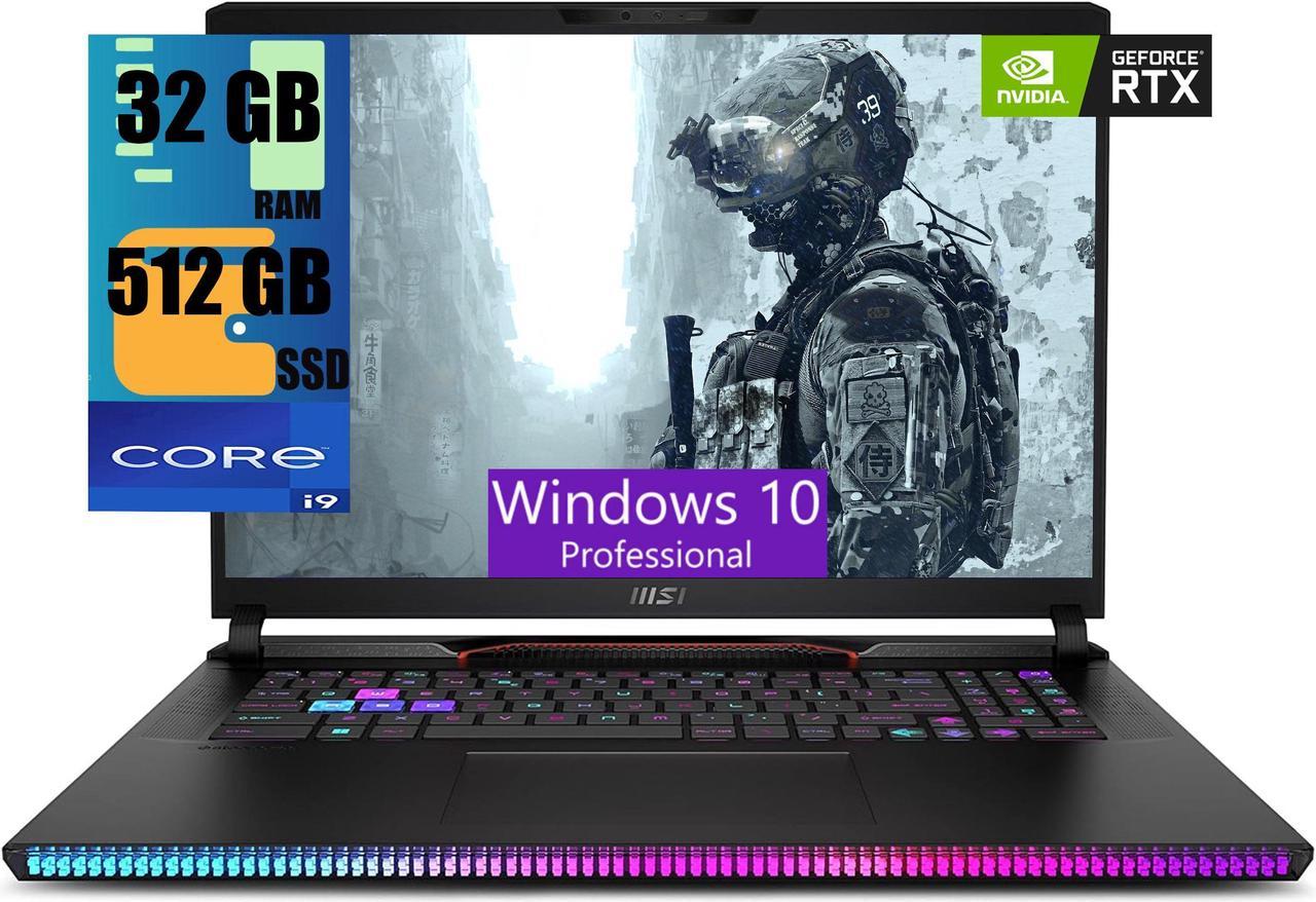 MSI Raider 17 Gaming Laptop, 17.3" QHD 240Hz Display, Intel Core i9-13980HX 24 Cores Processor, NVIDIA GeForce RTX 4090 8GB GDDR6, 32GB DDR5  512GB PCIe SSD, Thunderbolt 4, Windows 10 Pro