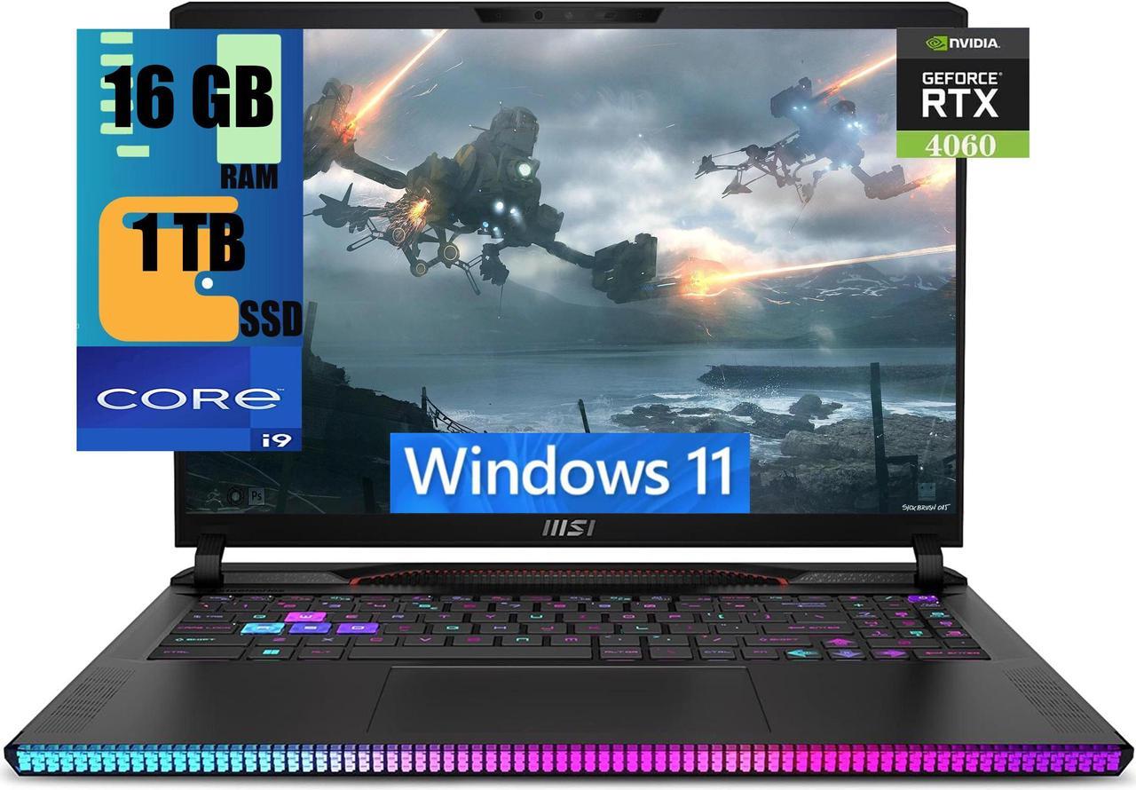 MSI Raider 16 Gaming Laptop, 16" QHD 240Hz Display, Intel Core i9-13950HX 24 Cores Processor, NVIDIA GeForce RTX 4060 8 GB GDDR6, 16GB DDR5  1TB PCIe SSD, Cooler Boost 5, Windows 11