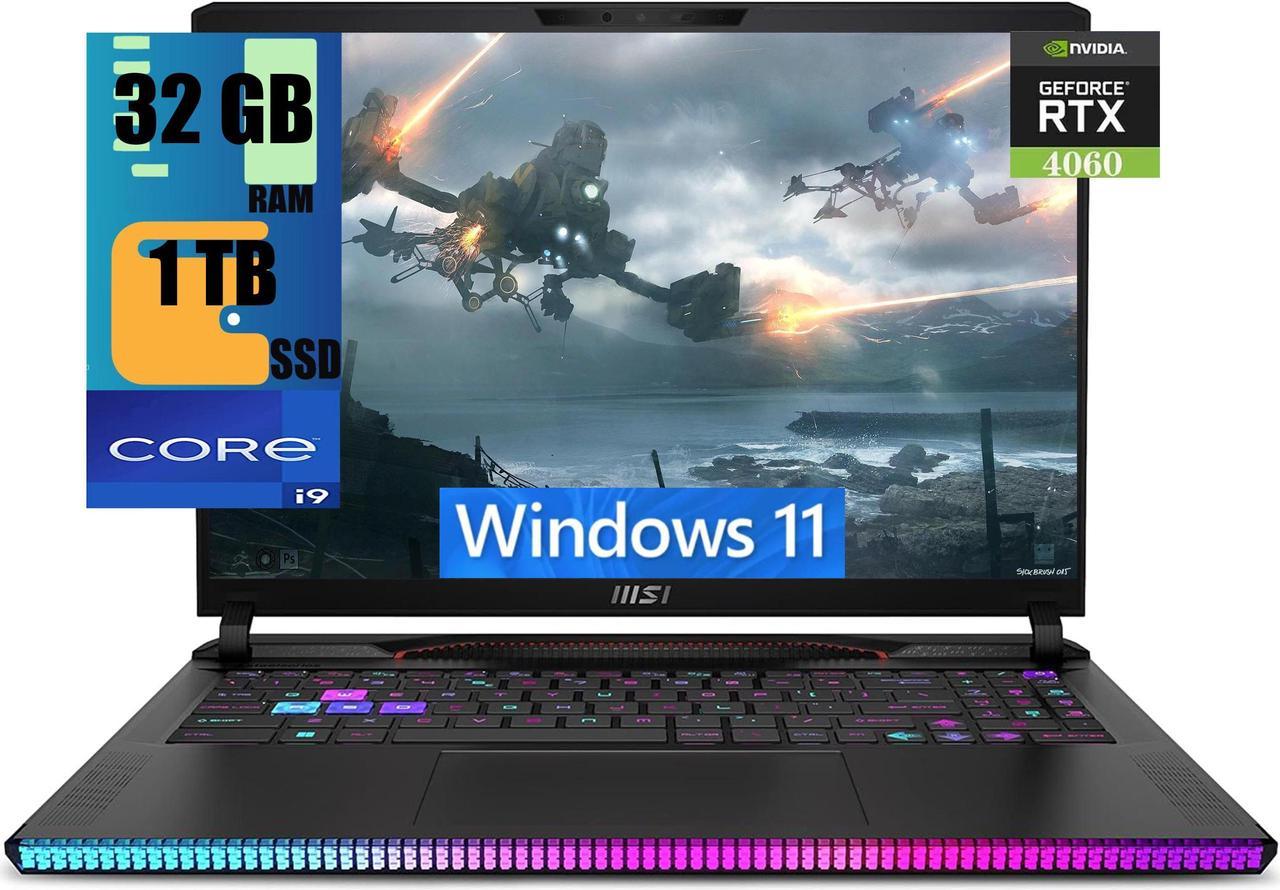 MSI Raider 16 Gaming Laptop, 16" QHD 240Hz Display, Intel Core i9-13950HX 24 Cores Processor, NVIDIA GeForce RTX 4060 8 GB GDDR6, 32GB DDR5  1TB PCIe SSD, Cooler Boost 5, Windows 11