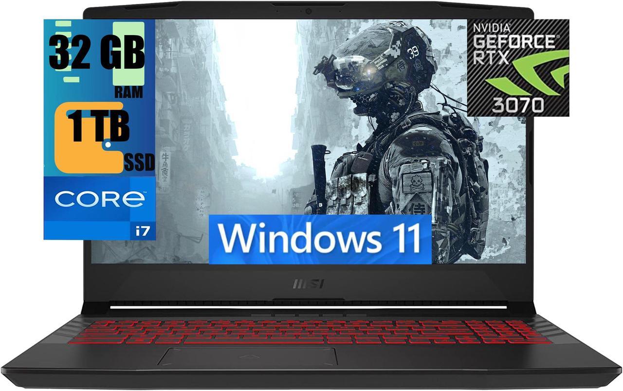 MSI Pulse GL66 15 Gaming Laptop, 15.6" FHD 144Hz , Intel Core i7-11800H 8 Cores Processor, NVIDIA GeForce RTX 3070 8GB GDDR6, 32GB DDR4  1TB PCIe SSD, RGB Keyboard, BT 5.1, Windows 11