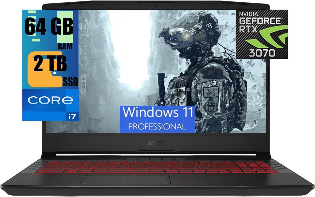 MSI Pulse GL66 15 Gaming Laptop, 15.6" FHD 144Hz , Intel Core i7-11800H 8 Cores Processor, NVIDIA GeForce RTX 3070 8GB GDDR6, 64GB DDR4  2TB PCIe SSD, RGB Keyboard, BT 5.1, Windows 11 Pro