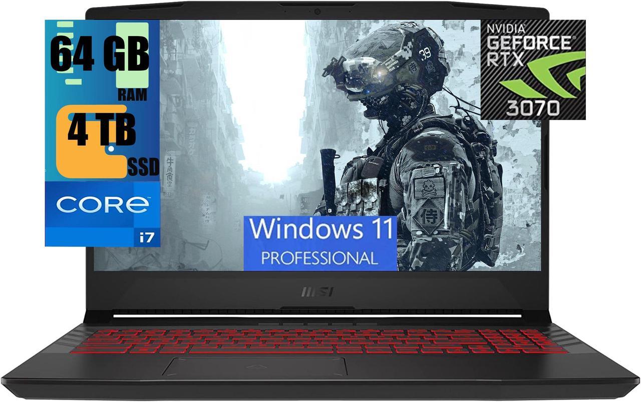 MSI Pulse GL66 15 Gaming Laptop, 15.6" FHD 144Hz , Intel Core i7-11800H 8 Cores Processor, NVIDIA GeForce RTX 3070 8GB GDDR6, 64GB DDR4  4TB PCIe SSD, RGB Keyboard, BT 5.1, Windows 11 Pro