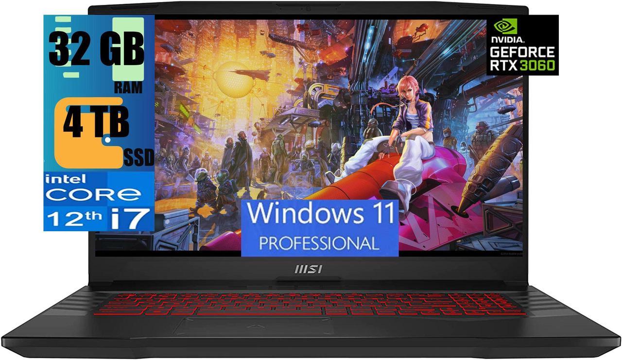 MSI Pulse GL76 17 Gaming Laptop, 17.3" Full HD (1920x1080) 144Hz Display, Intel Core i7-12700H 14-Cores, NVIDIA GeForce RTX 3060 6GB, 32GB DDR4  4TB PCIe SSD, RGB Backlit KYB, Windows 11 Pro