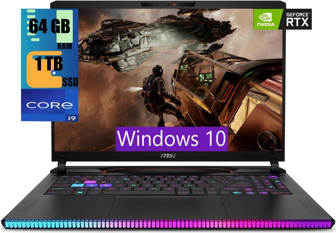 MSI Raider GE68HX 16 Gaming Laptop, 16" 4K UHD Display, Intel Core i9-14900HX 24 Core Processor, NVIDIA GeForce RTX 4070 8GB GDDR6, 64GB DDR5  1TB PCIe SSD, Thunderbolt 4, Windows 10