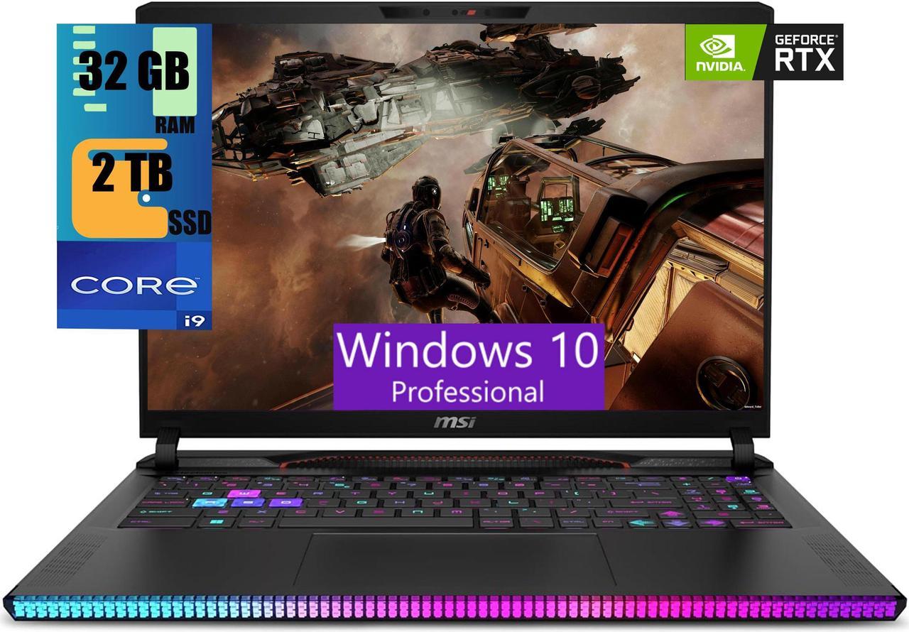 MSI Raider GE68HX 16 Gaming Laptop, 16" 4K UHD Display, Intel Core i9-14900HX 24 Core Processor, NVIDIA GeForce RTX 4070 8GB GDDR6, 32GB DDR5  2TB PCIe SSD, Thunderbolt 4, Windows 10 Pro