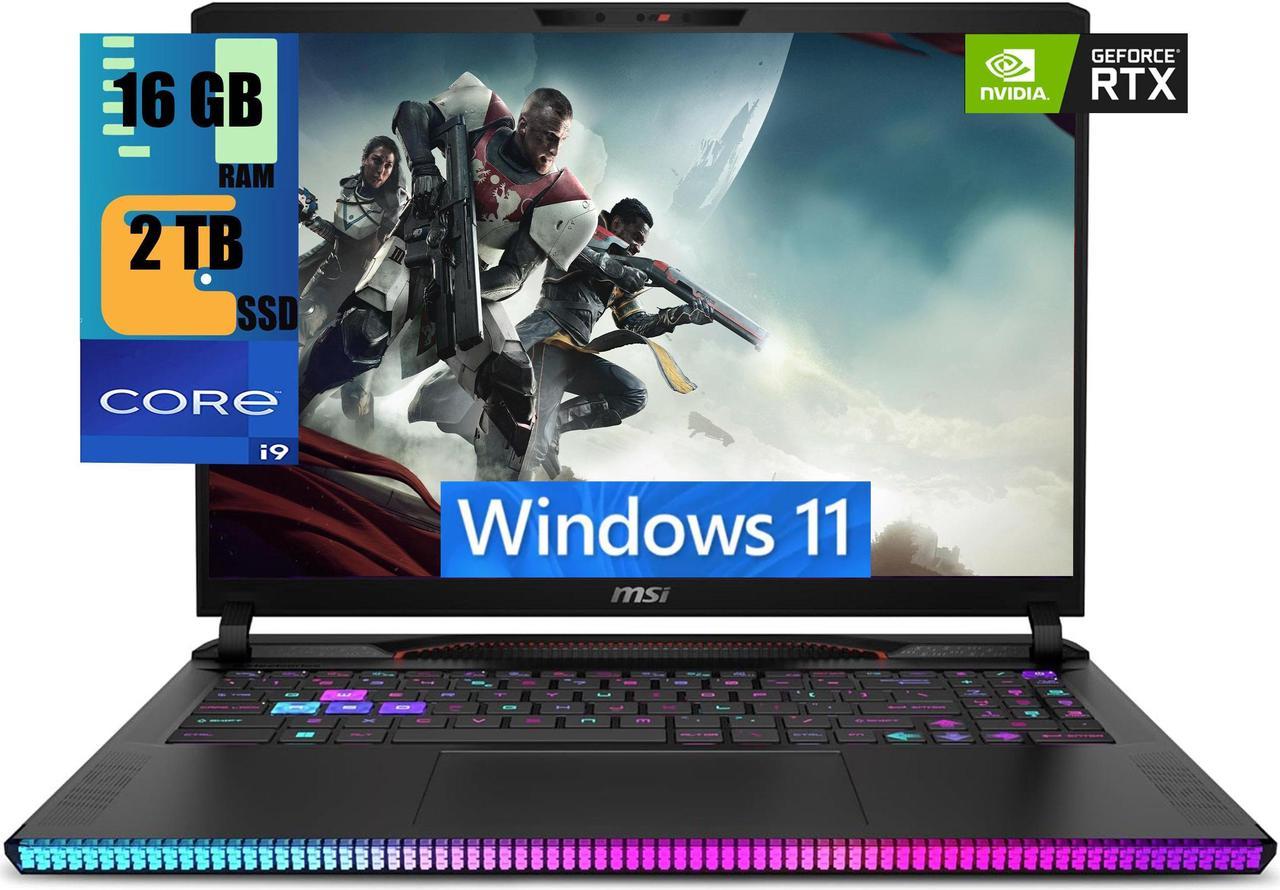 MSI Raider GE68HX 16 Gaming Laptop, 16" 4K UHD Display, Intel Core i9-14900HX 24 Core Processor, NVIDIA GeForce RTX 4070 8GB GDDR6, 16GB DDR5  2TB PCIe SSD, Thunderbolt 4, Windows 11