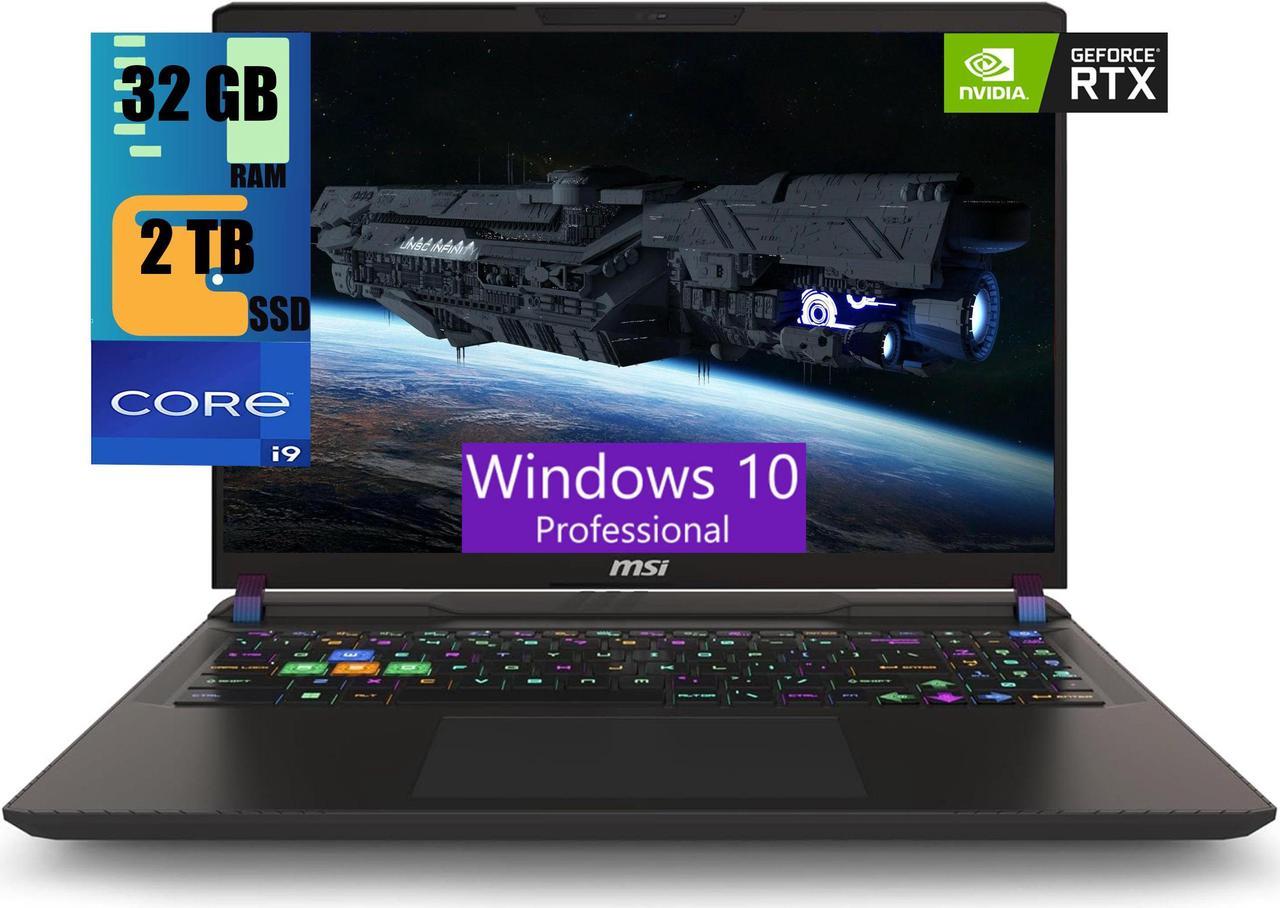 MSI Vector 16 Gaming Laptop, 16" QHD+ 240Hz, Intel Core i9-14900HX 24 Cores Processor, NVIDIA GeForce RTX 4070 8GB GDDR6, 32GB DDR5  2TB PCIe SSD, Thunderbolt 4, Cooler Boost 5, Windows 10 Pro