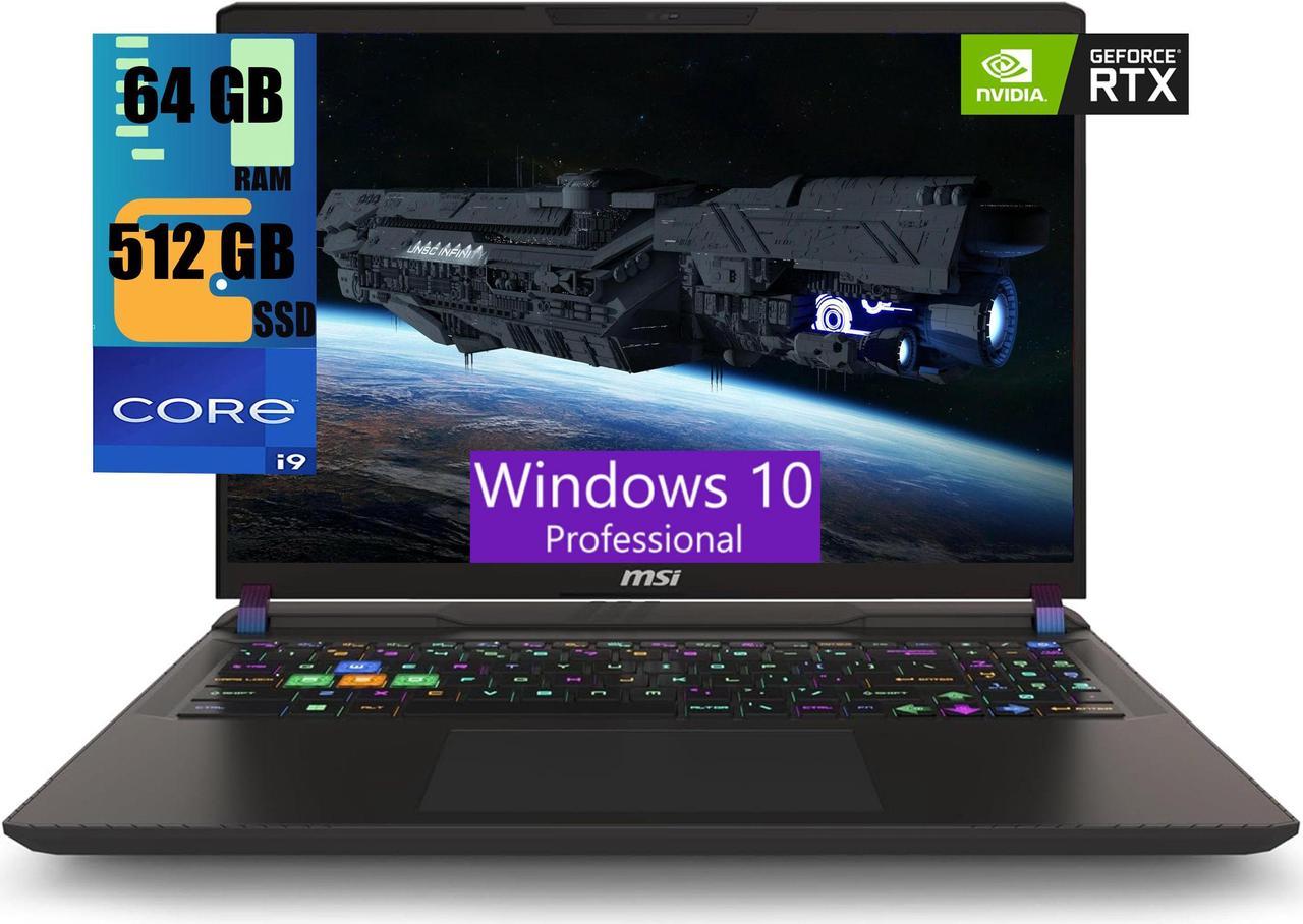 MSI Vector 16 Gaming Laptop, 16" QHD+ 240Hz, Intel Core i9-14900HX 24 Cores Processor, NVIDIA GeForce RTX 4070 8GB GDDR6, 64GB DDR5  512GB PCIe SSD, Thunderbolt 4, Cooler Boost 5, Windows 10 Pro