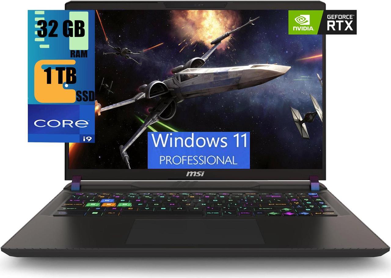 MSI Vector 16 Gaming Laptop, 16" QHD+ 240Hz, Intel Core i9-14900HX 24 Cores Processor, NVIDIA GeForce RTX 4070 8GB GDDR6, 32GB DDR5  1TB PCIe SSD, Thunderbolt 4, Cooler Boost 5, Windows 11 Pro