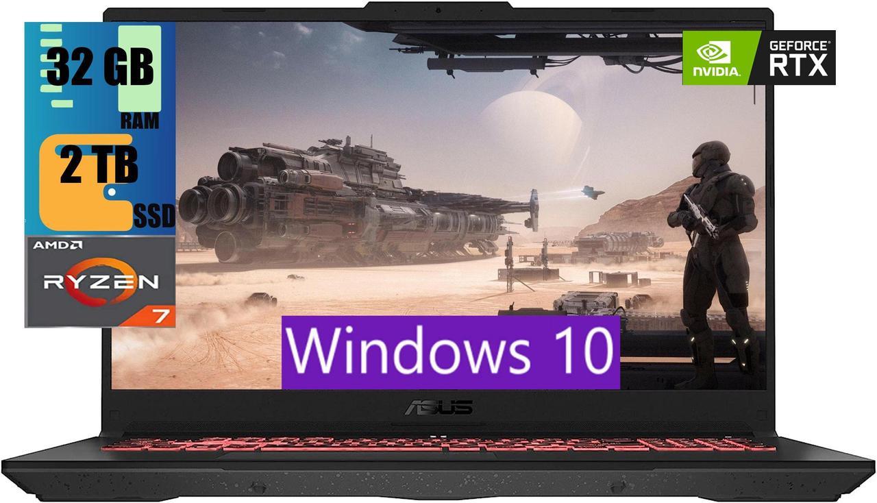 ASUS TUF Gaming A17 Gaming Laptop, 17.3" FHD 144Hz Display, AMD Ryzen 7 7735HS 8 cores processor, NVIDIA GeForce RTX 4050 6 GB GDDR6, 32GB DDR5  2TB PCIe SSD, Wi-Fi 6, Windows 10