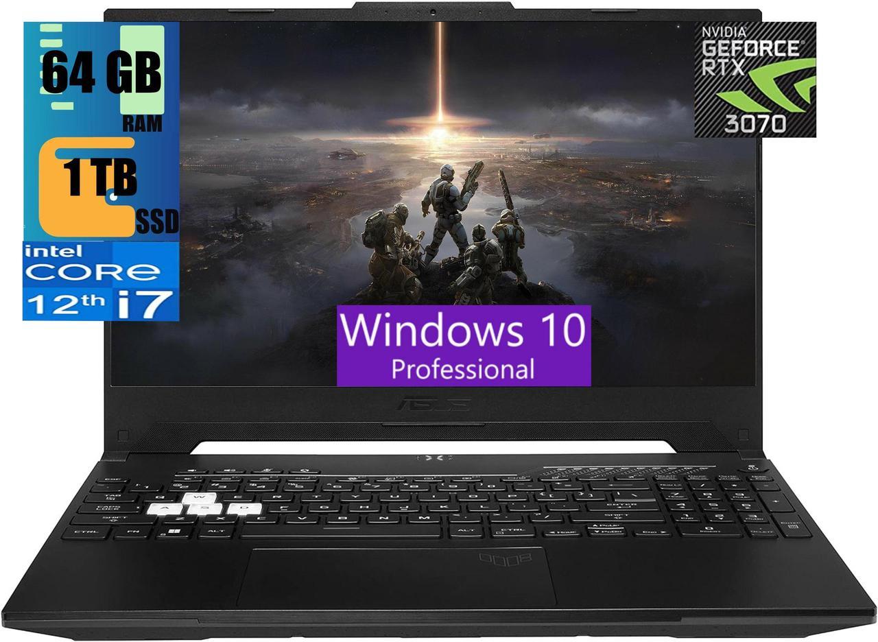 ASUS TUF Dash 15 Gaming Laptop, 15.6" 144Hz Full HD Display, Intel Core i7-12650H 10 Cores Processor, NVIDIA GeForce RTX 3070 8GB GDDR6, 64GB DDR5  1TB PCIe SSD, Backlit KB, Wi-Fi 6, Windows 10 Pro