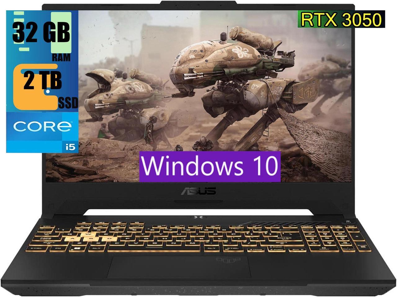 ASUS TUF Gaming F15 Gaming Laptop, 15.6" FHD 144Hz Display, Intel Core i5-12500H 12-Core, GeForce RTX 3050 6 GB GDDR6, 32GB DDR4  2TB PCIe SSD, Wi-Fi 6, Windows 10