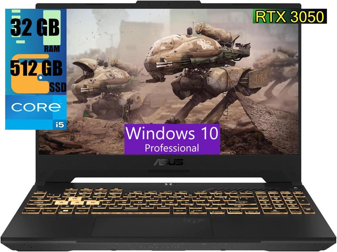 ASUS TUF Gaming F15 Gaming Laptop, 15.6" FHD 144Hz Display, Intel Core i5-12500H 12-Core, GeForce RTX 3050 6 GB GDDR6, 32GB DDR4  512GB PCIe SSD, Wi-Fi 6, Windows 10 Pro