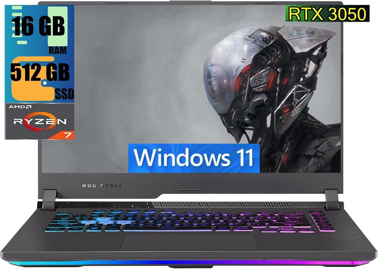 ASUS ROG Strix G15 Gaming Laptop, 15.6" FHD 144Hz Display, AMD Ryzen 7 6800H 8 cores processor, NVIDIA GeForce RTX 3050 4GB GDDR6, 16GB DDR5  512GB PCIe SSD, Wi-Fi 6E, Windows 11