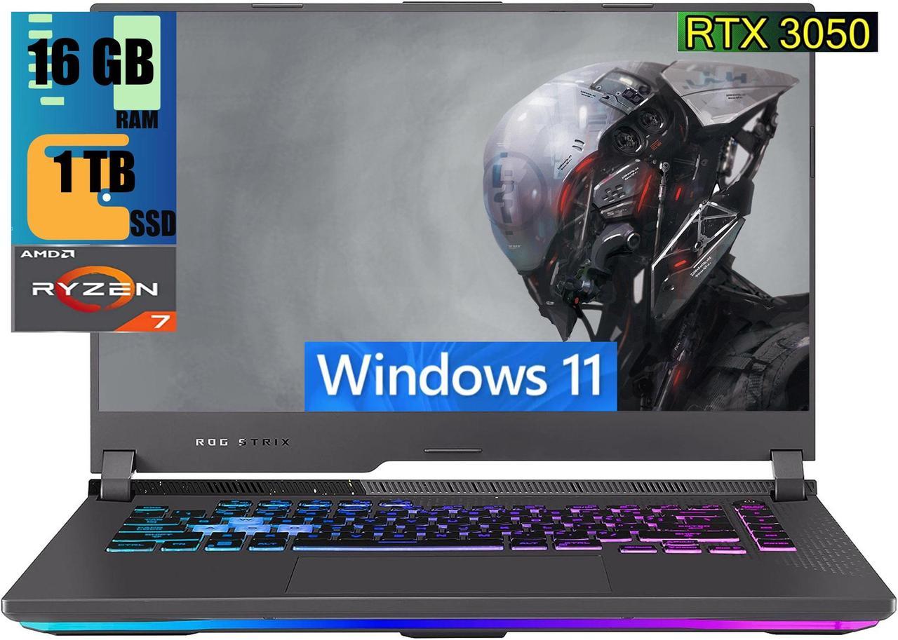 ASUS ROG Strix G15 Gaming Laptop, 15.6" FHD 144Hz Display, AMD Ryzen 7 6800H 8 cores processor, NVIDIA GeForce RTX 3050 4GB GDDR6, 16GB DDR5  1TB PCIe SSD, Wi-Fi 6E, Windows 11