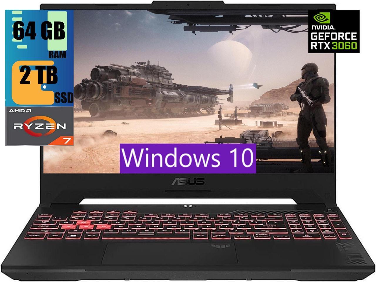 ASUS TUF Gaming A17 Gaming Laptop, 17.3" 144Hz FHD Display, AMD Ryzen 7 6800H Octa-core Processor, NVIDIA GeForce RTX 3060 6GB GDDR6, 64GB DDR5  2TB PCIe SSD, Wi-Fi 6, Windows 10