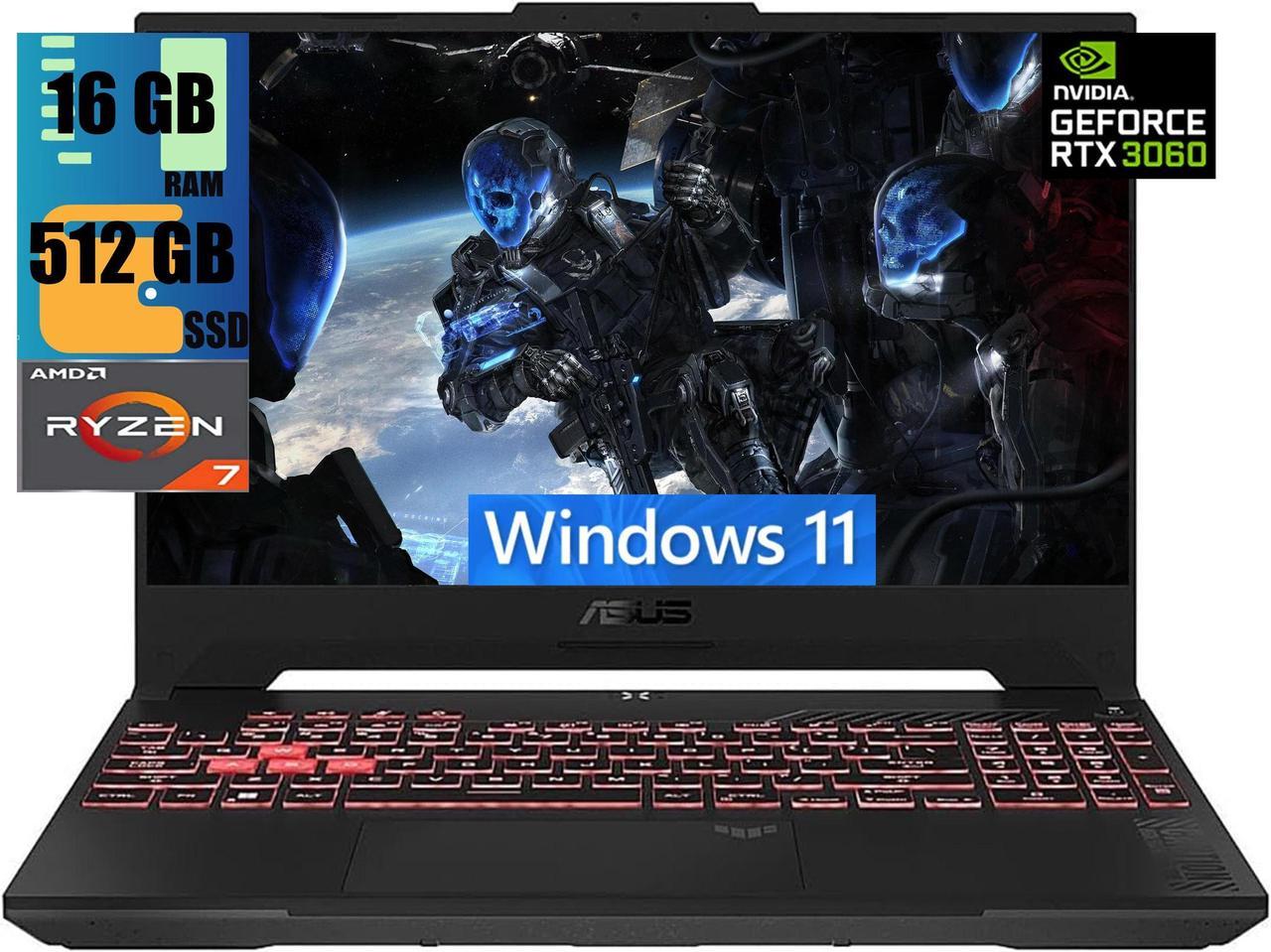 ASUS TUF Gaming A17 Gaming Laptop, 17.3" 144Hz FHD Display, AMD Ryzen 7 6800H Octa-core Processor, NVIDIA GeForce RTX 3060 6GB GDDR6, 16GB DDR5  512GB PCIe SSD, Wi-Fi 6, Windows 11