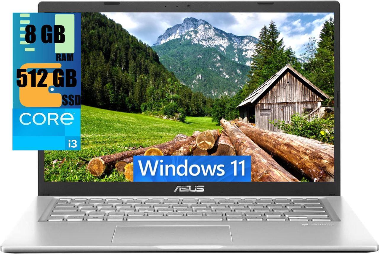 ASUS Vivobook 14 Laptop, 14" HD Touchscreen, 11th Gen Intel Core i3-1115G4 2 cores, Intel UHD Graphics, 8GB DDR4  512GB PCIe SSD, HDMI, Webcam, Windows 11