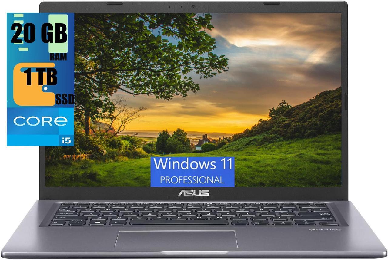 ASUS VivoBook 15 Thin and Light Laptop, 15.6" FHD (1920 x 1080) Display, Intel Core i5-1135G7 4 cores Processor, Intel Iris Xe Graphics, 20GB DDR4  1TB PCIe SSD, Fingerprint, Windows 11 Pro