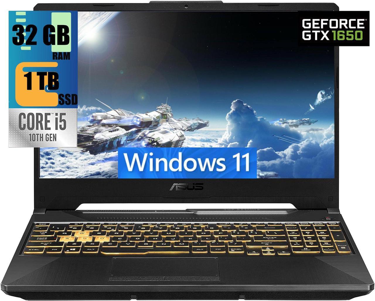 ASUS TUF F15 Gaming Laptop, 15.6" FHD 144Hz Display, Intel Core i5-10300H 4 cores Processor, NVIDIA GeForce GTX 1650 4GB GDDR6 Graphics, 32GB DDR4  1TB PCIe SSD, Wi-Fi 6, Windows 11