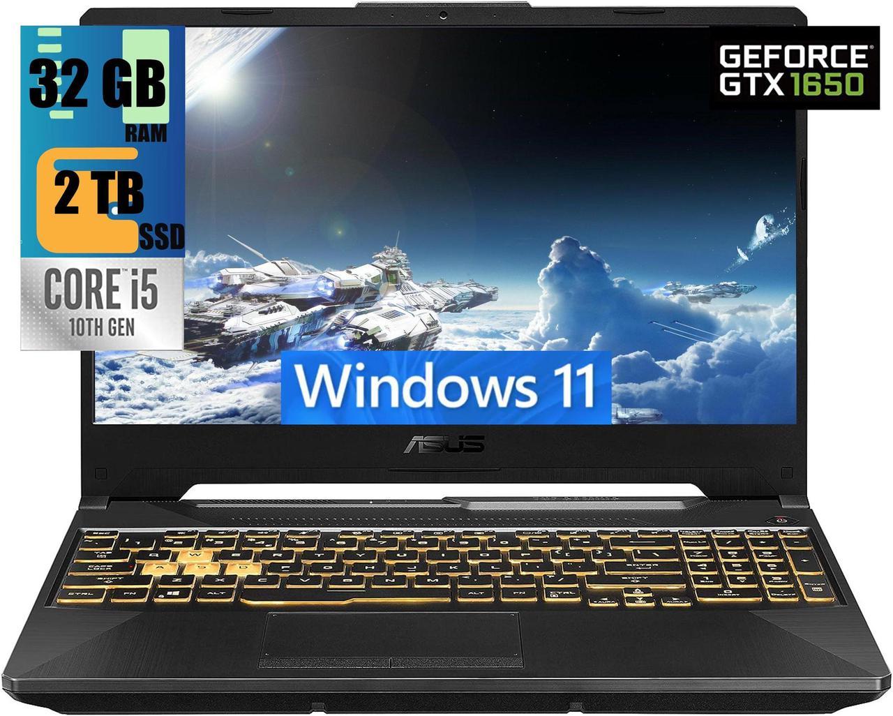 ASUS TUF F15 Gaming Laptop, 15.6" FHD 144Hz Display, Intel Core i5-10300H 4 cores Processor, NVIDIA GeForce GTX 1650 4GB GDDR6 Graphics, 32GB DDR4  2TB PCIe SSD, Wi-Fi 6, Windows 11