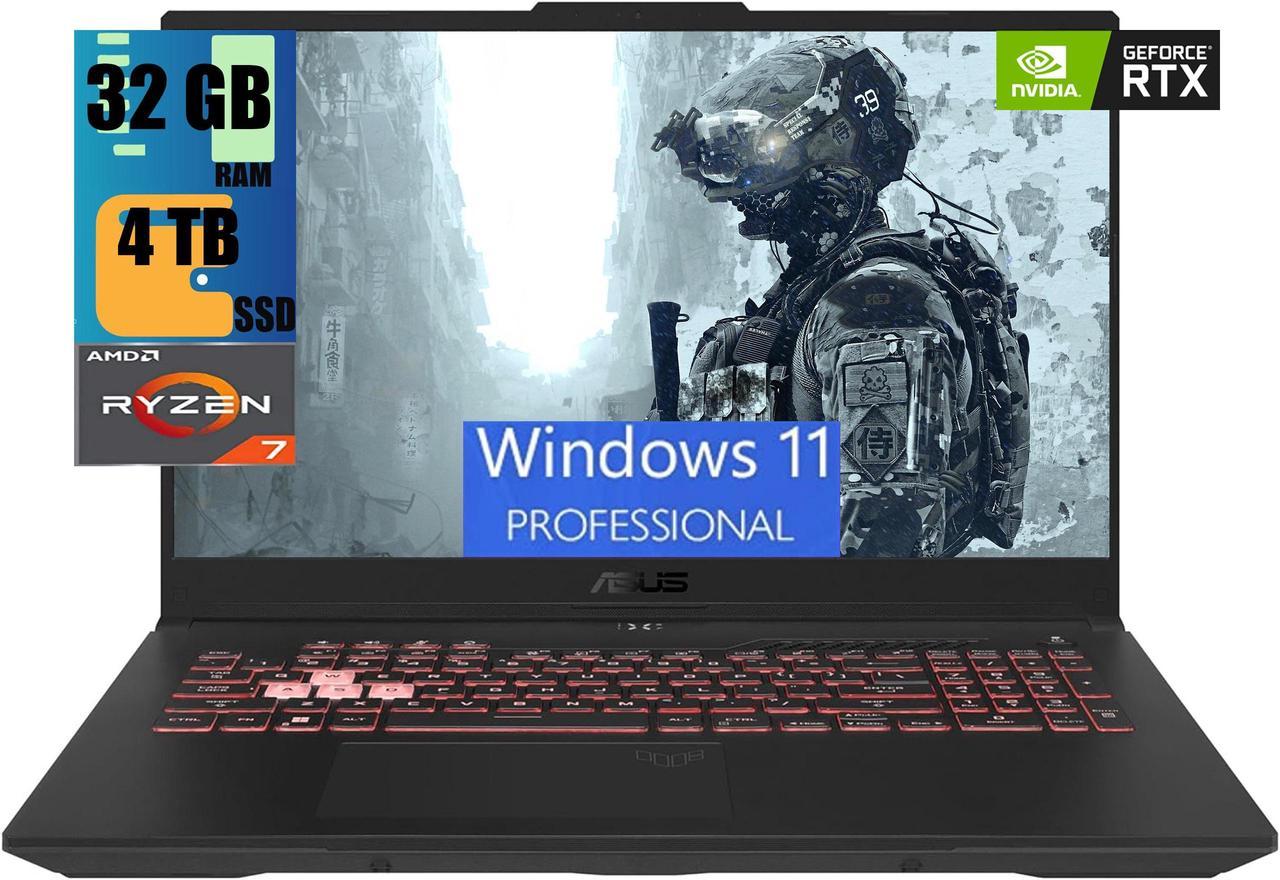 ASUS TUF Gaming A15 Gaming Laptop, 15.6" FHD 144Hz Display, AMD Ryzen 7 7940HS 8 Core Processor, NVIDIA GeForce RTX 4070 8GB GDDR6, 32GB DDR5  4TB  PCIe SSD, Wi-Fi 6, Windows 11 Pro