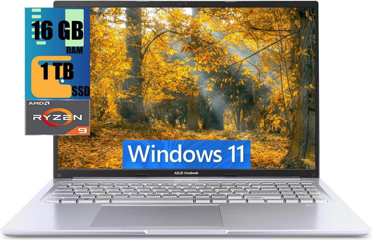 ASUS VivoBook 16 Laptop, 16" WUXGA (1920 x 1200) Display, AMD Ryzen 9 7940HS 8 Cores Processor, AMD Radeon Graphics, 16GB DDR4  1TB PCIe SSD, Wi-Fi 6E + Bluetooth 5.3, Windows 11