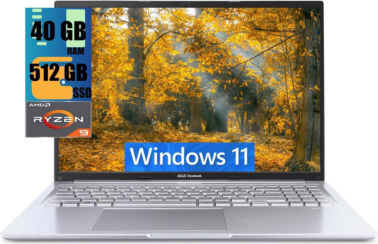 ASUS VivoBook 16 Laptop, 16" WUXGA (1920 x 1200) Display, AMD Ryzen 9 7940HS 8 Cores Processor, AMD Radeon Graphics, 40GB DDR4  512GB PCIe SSD, Wi-Fi 6E + Bluetooth 5.3, Windows 11