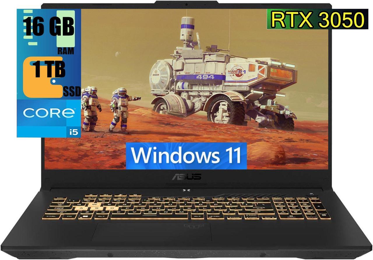 ASUS TUF Gaming F17 Gaming Laptop, 17.3" FHD 144Hz Display, Intel Core i5-12500H 8 cores Processor, GeForce RTX 3050 4GB GDDR6, 16GB DDR4  1TB PCIe SSD, Wi-Fi 6 and Bluetooth 5.2, Windows 11