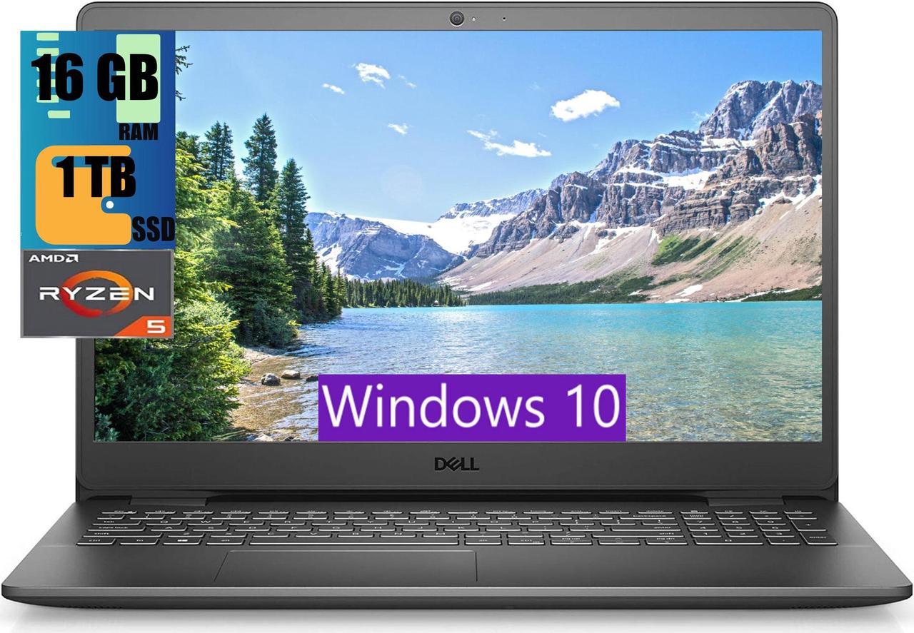 Dell Inspiron 3505 15 Laptop, 15.6" FHD (1920 x 1080) Display, AMD Ryzen 5 3450U Quad-Core Processor , AMD Radeon Vega 8 Graphics,16GB DDR4  1TB PCIe SSD, Webcam, Wi-Fi, HDMI, Windows 10