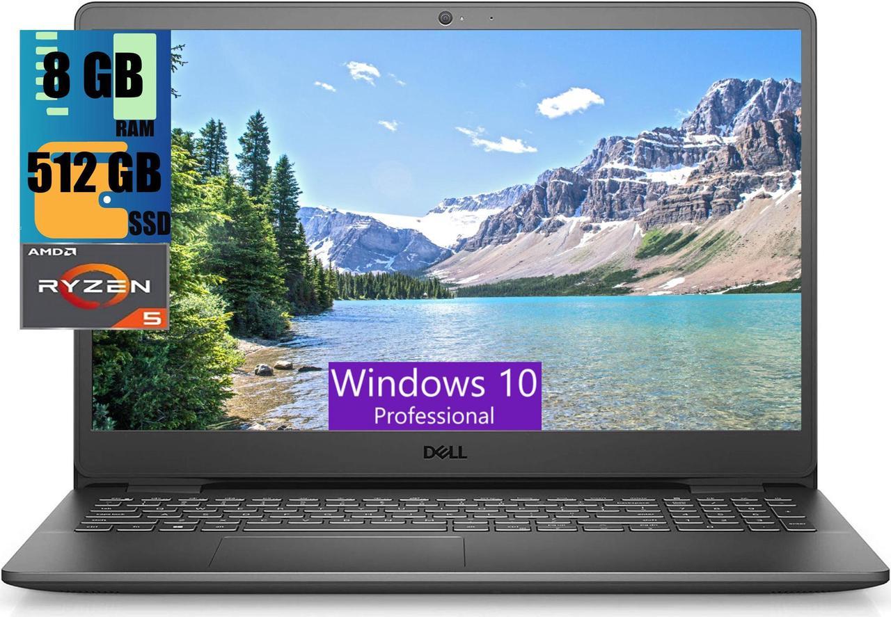 Dell Inspiron 3505 15 Laptop, 15.6" FHD (1920 x 1080) Display, AMD Ryzen 5 3450U Quad-Core Processor , AMD Radeon Vega 8 Graphics, 8GB DDR4  512GB PCIe SSD, Webcam, Wi-Fi, HDMI, Windows 10 Pro